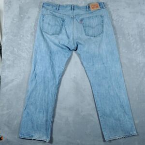 Levi’s 501 Jeans Mens 42x30 Blue Light Wash Straight Leg Button Fly Cowboy Y2K